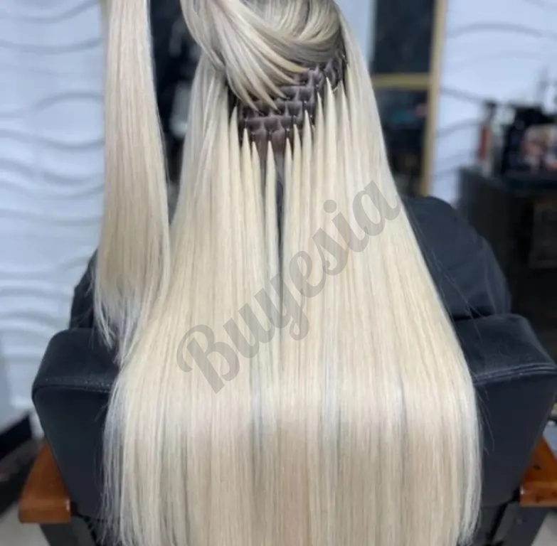 Extensiones de cabello en puntos