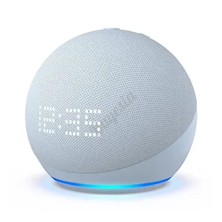 Echo Dot (5. generación, 2022) con reloj, prácticamente nuevo | Altavoz inteligente con reloj y Alexa