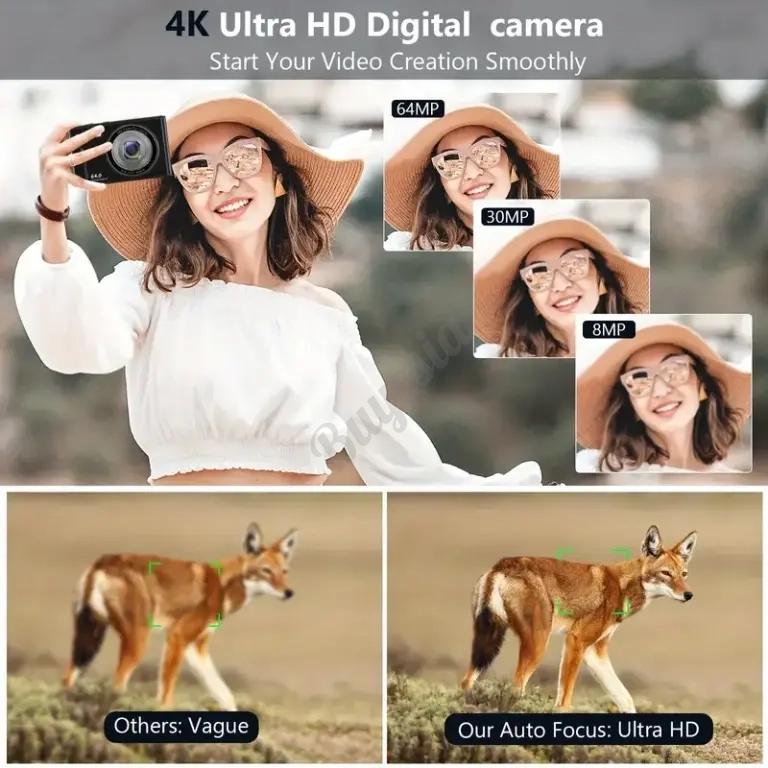 Cámara Vlogger 4K 64MP Para Youtubers y Streamers