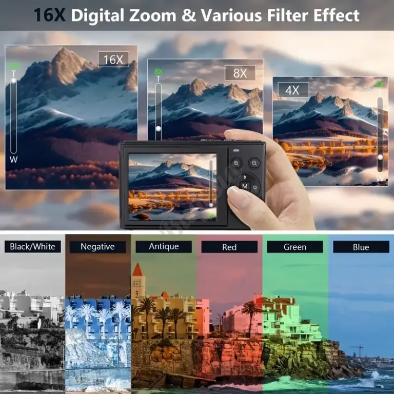 Cámara Vlogger 4K 64MP Para Youtubers y Streamers