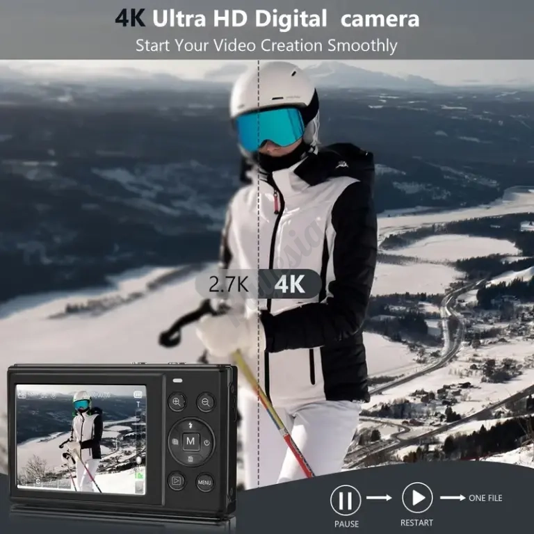 Cámara Vlogger 4K 64MP Para Youtubers y Streamers