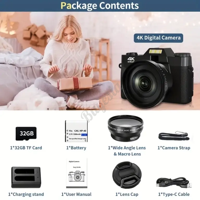 Cámara Vlogger 4K Para Youtubers y Streamers
