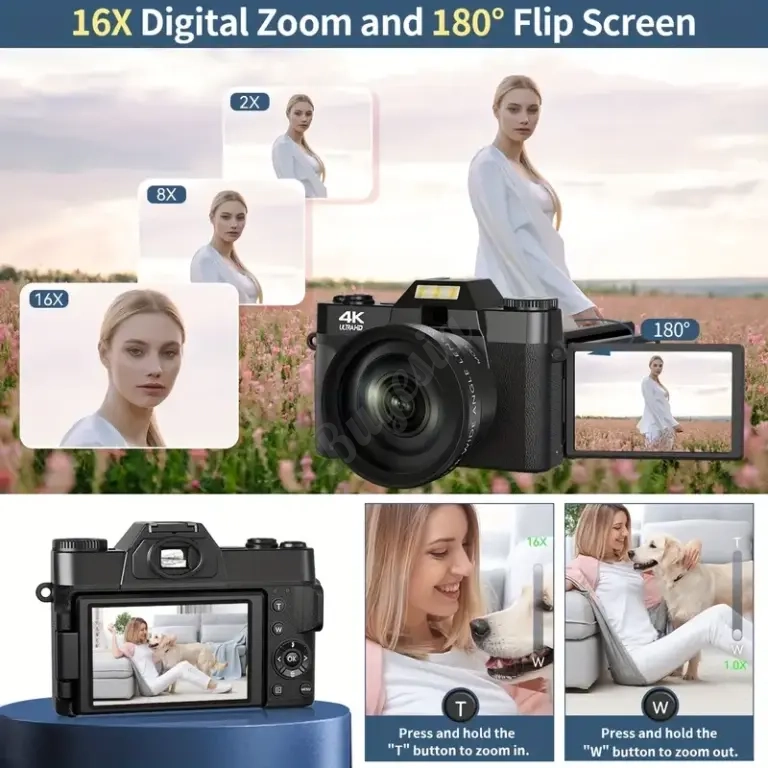 Cámara Vlogger 4K Para Youtubers y Streamers