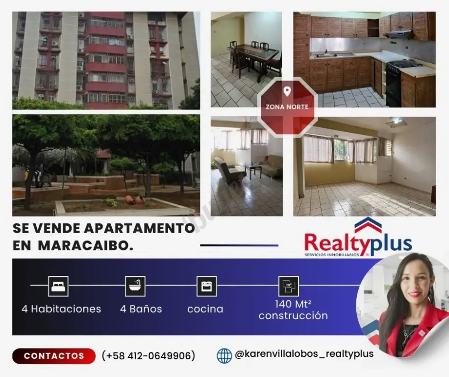 SE VENDE APARTAMENTO ZONA NORTE, MARACAIBO.