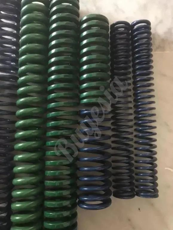 Resortes azules y verdes de cromo para troqueles y moldes