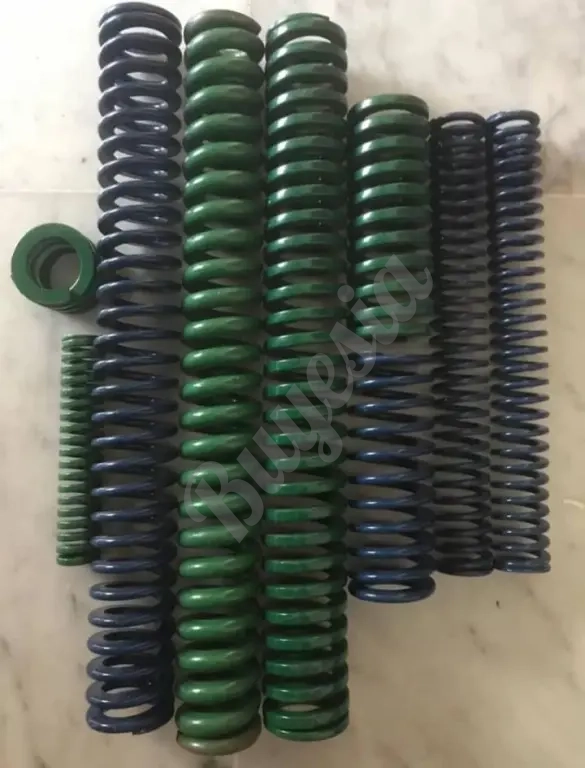 Resortes azules y verdes de cromo para troqueles y moldes
