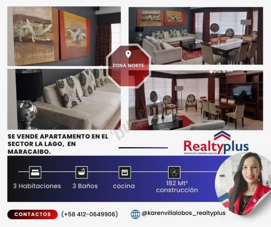 Se Vende Hermoso Apartamento Sector La Lago, Maracaibo.